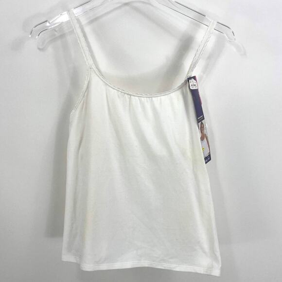 VANITY FAIR White Built In Bra Camisole Tank Top - Picture 2 of 14